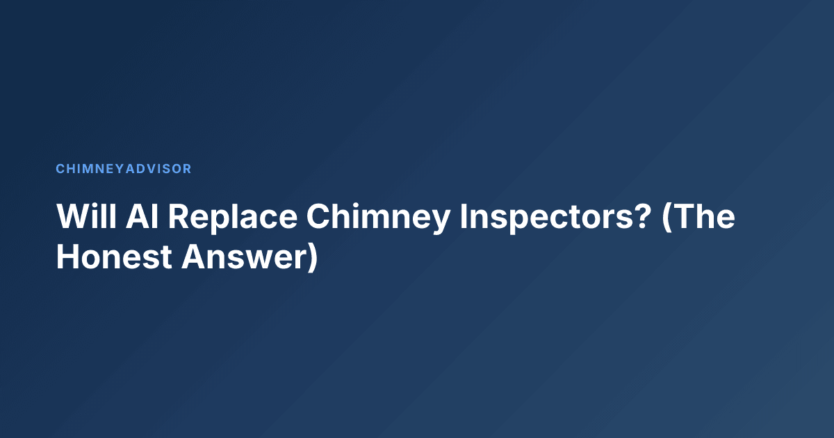 Will AI Replace Chimney Inspectors? (The Honest Answer)