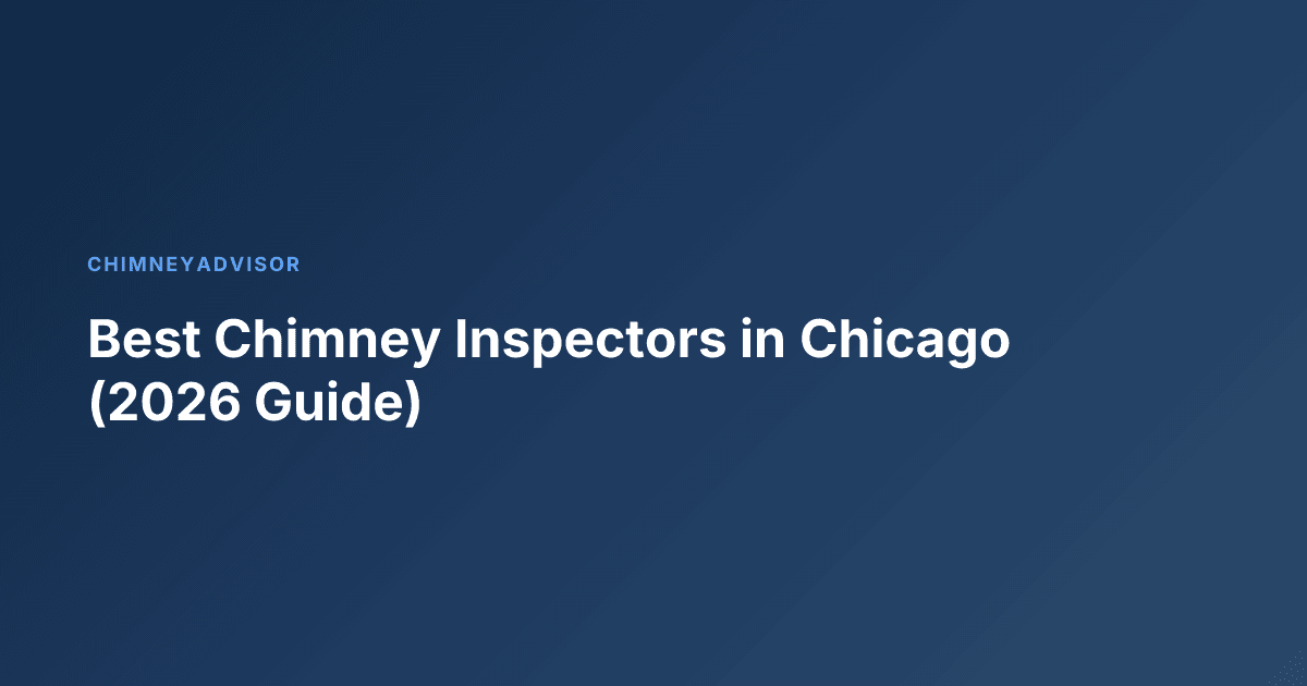 Best Chimney Inspectors in Chicago (2026 Guide)